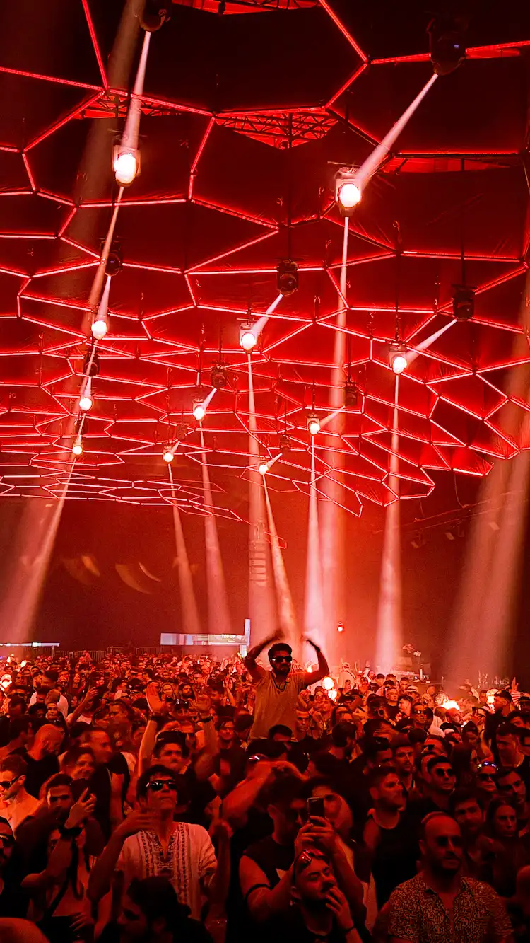 Festival photo at night indoor